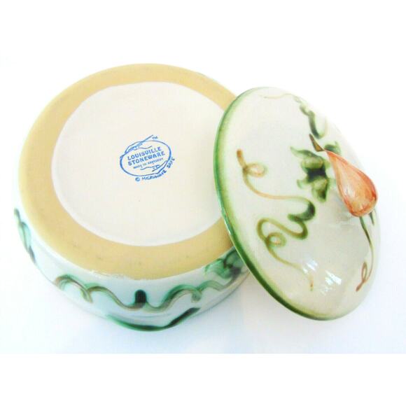 Louisville Stoneware COVERED CASSEROLE DISH 9.5" Serving Bowl Pear Fig Lid Acorn - Picture 3 of 8